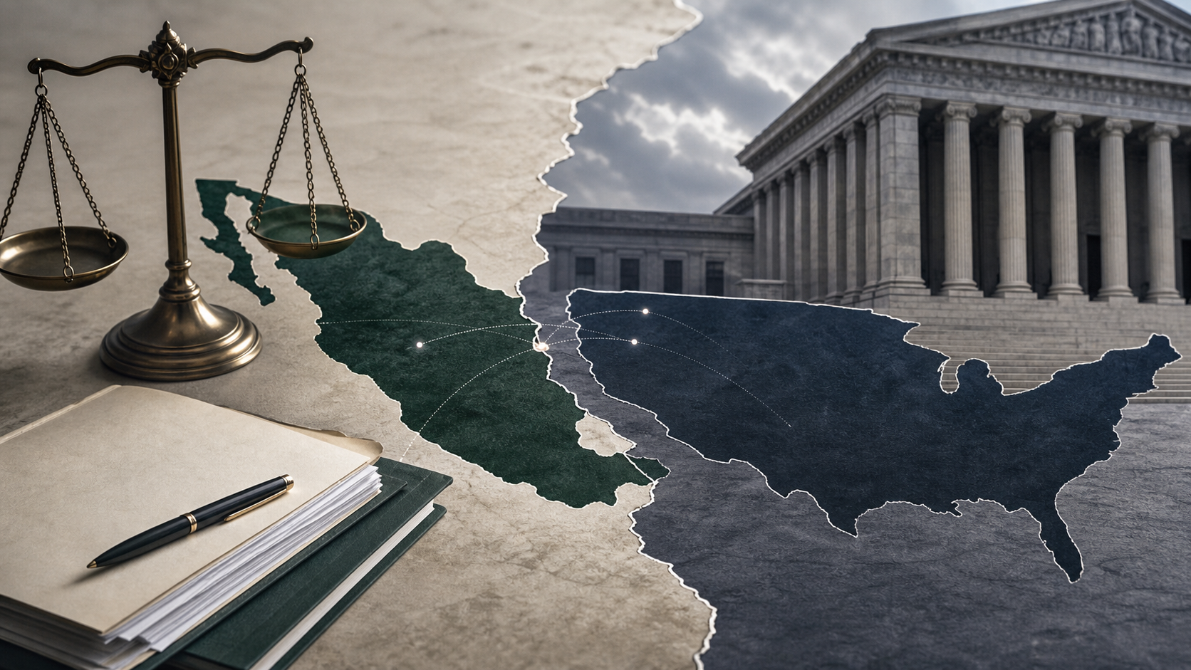 Ilustración sobre jurisdicción, soberanía y extradición entre México y Estados Unidos