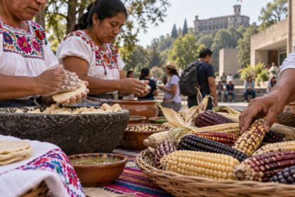 La Feria del Maíz lleva semillas y cocina comunitaria a Los Pinos